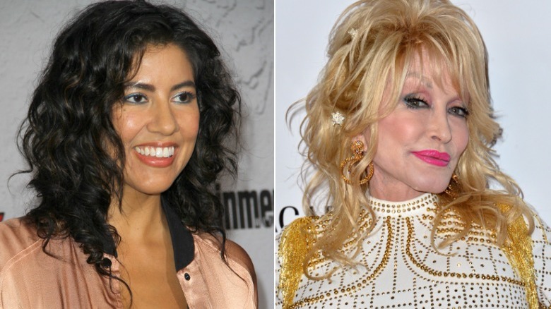 Stephanie Beatriz smiling, Dolly Parton smiling