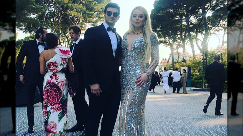 Michael Boulos posing with Tiffany Trump