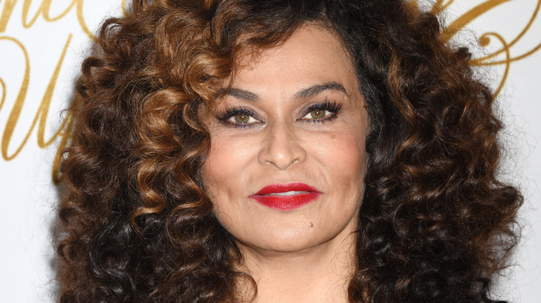 Tina Knowles on red carpet