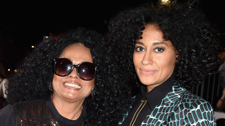 Diana Ross and Tracee Ellis Ross pose