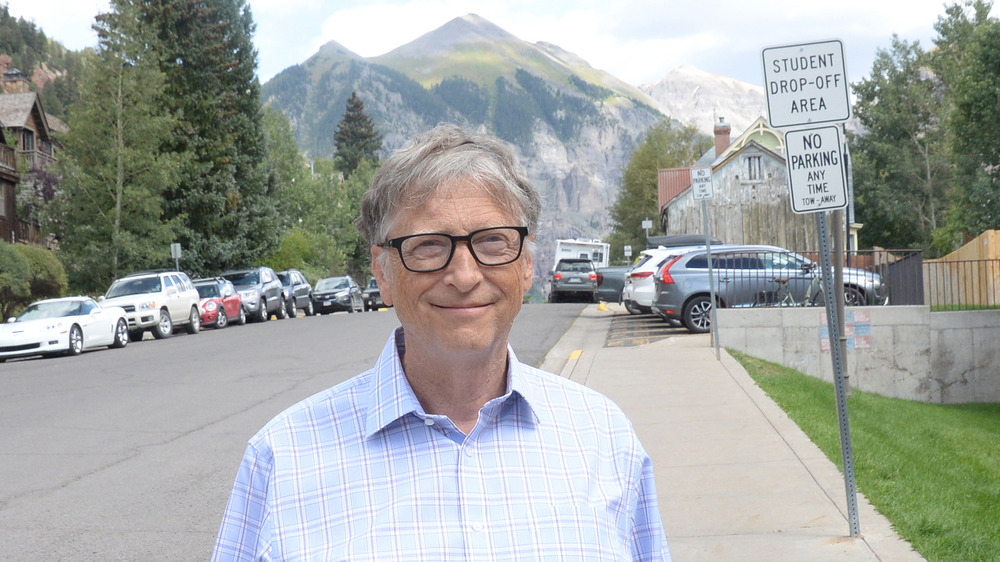 Bill Gates standing outside