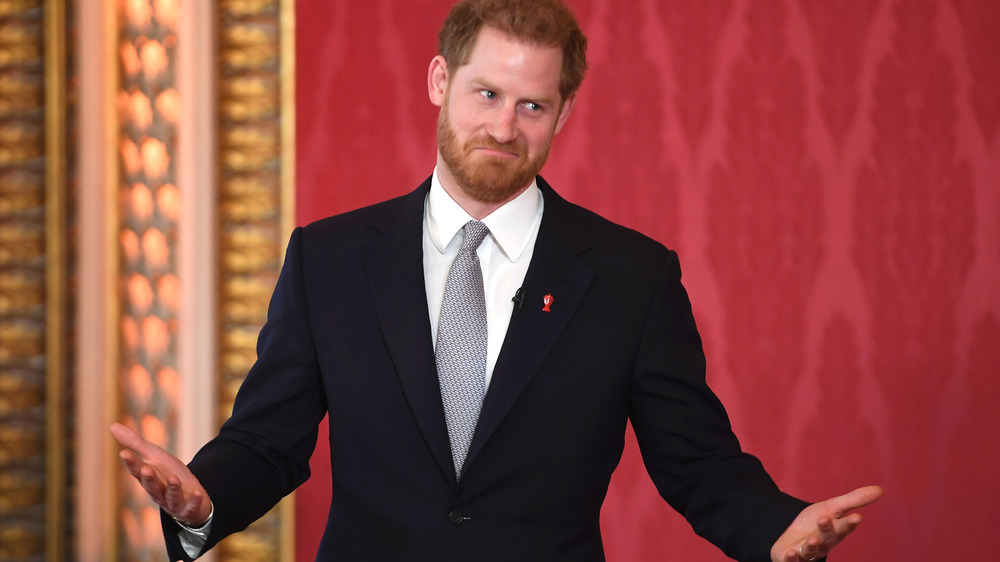 Prince Harry shrugging 