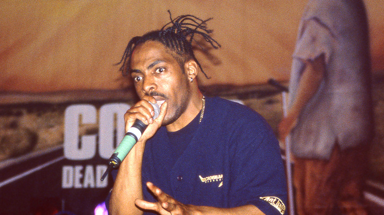 Coolio performing on stage