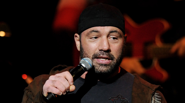 Joe Rogan speaking into microphone