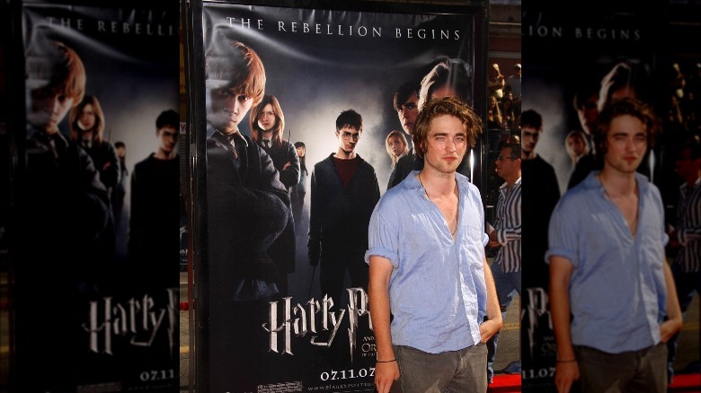 Robert Pattinson attending Harry Potter premiere