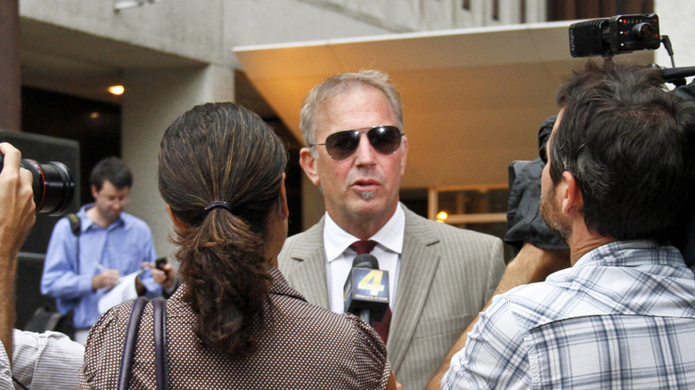 Kevin Costner outside New Orleans courtroom