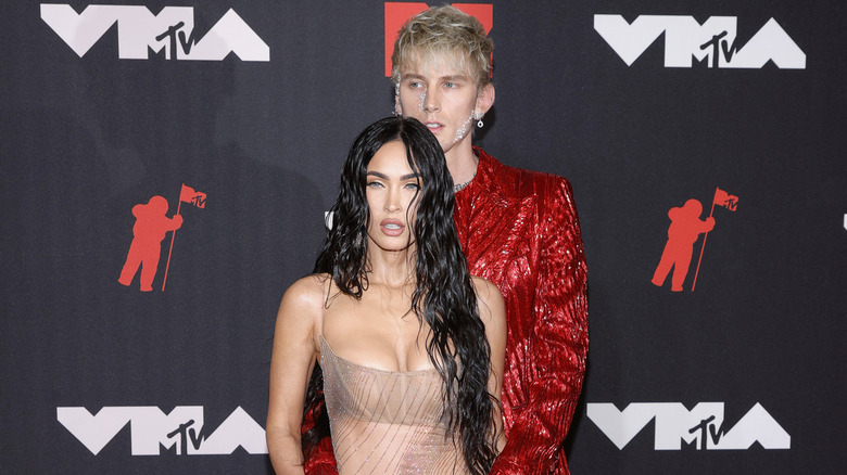 Megan Fox and Machine Gun Kelly at the 2021 MTV Video Music Awards