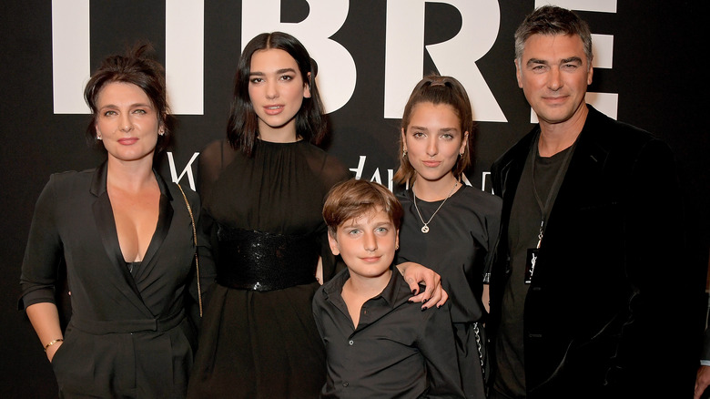 Dua Lipa with her family