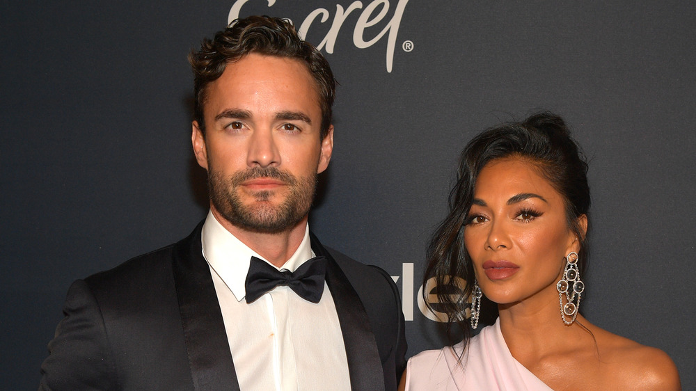 Thom Evans and Nicole Scherzinger at the Golden Globe afterparty