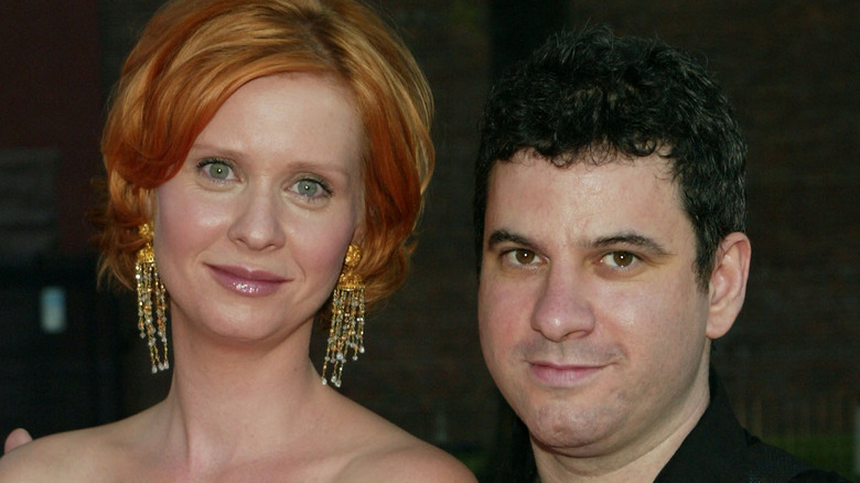 Cynthia Nixon and Danny Mozes at a premiere