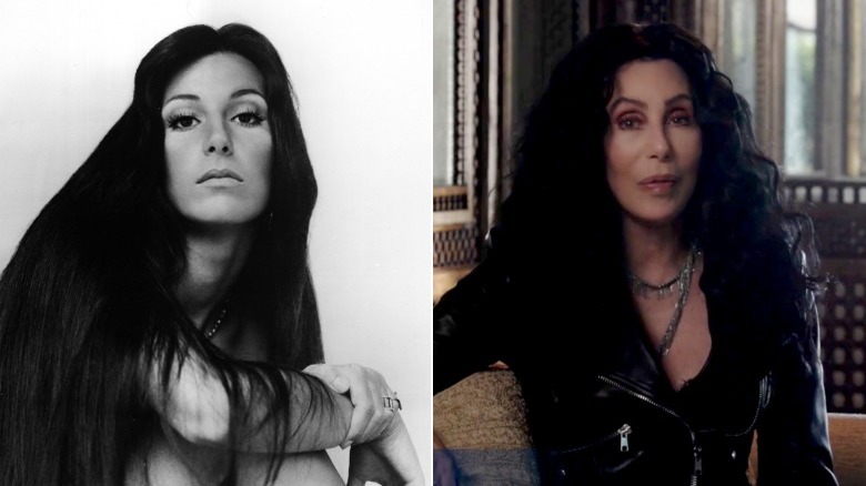 Young and old Cher image split