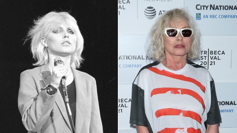 Young and old Debbie Harry image split