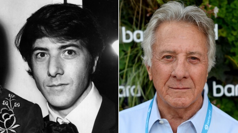 Young and old Dustin Hoffman image split