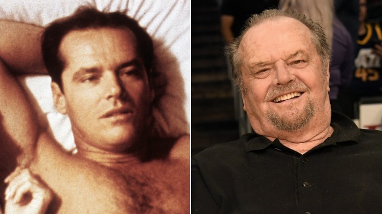 Young and old Jack Nicholson image split