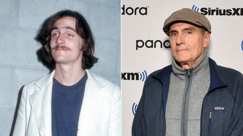 Young and old James Taylor image split