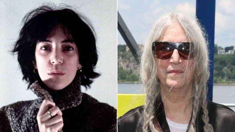 Young and old Patti Smith image split