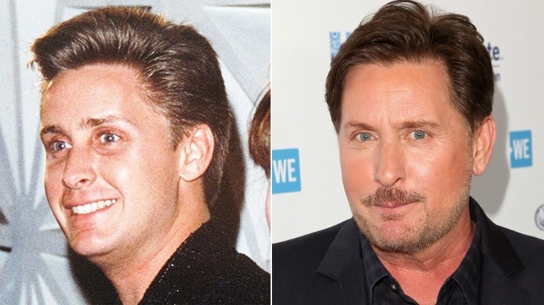 Young and old Emilio Estevez image split