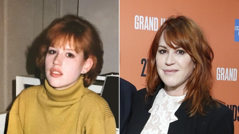 Young and old Molly Ringwald image split