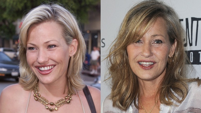 Joey Lauren Adams smiling, then and now