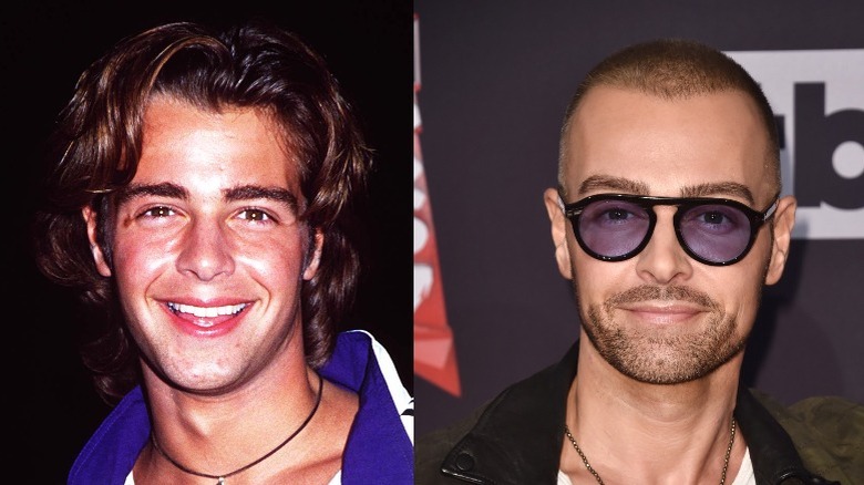Joey Lawrence smiling in the 90s, and as adult