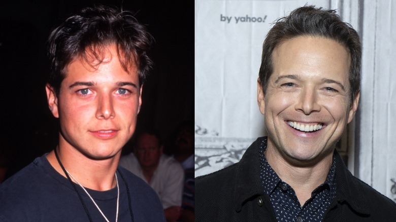 Scott Wolf posing in the 90s, smiling as an adult