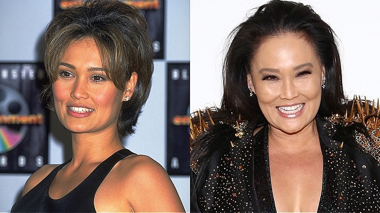 Tia Carrere smiling, then and now