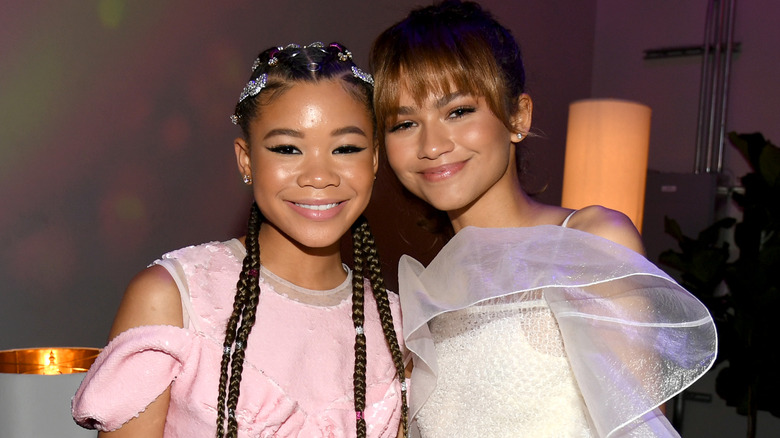 Zendaya and Storm Reid smiling