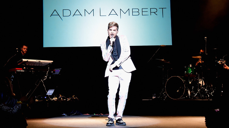 Adam Lambert performing solo in 2015