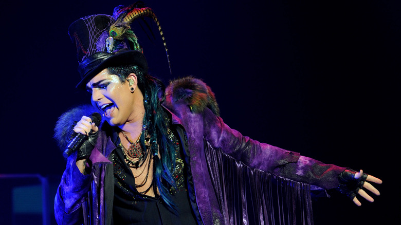 Adam Lambert performing on his Glam Nation tour