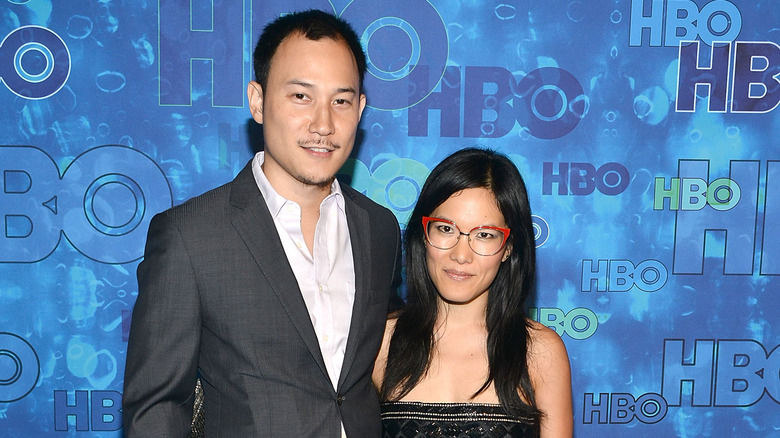 Justin Hakuta and Ali Wong posing