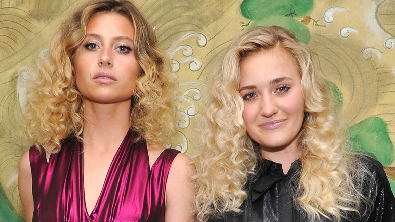 Aly and AJ Michalka looking at camera