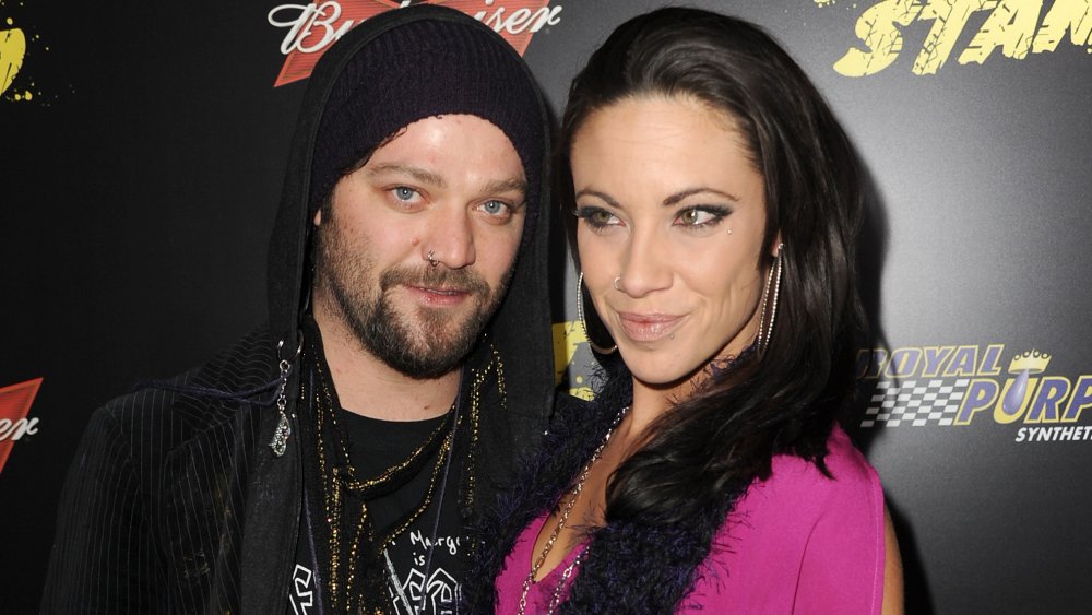 Bam Margera and Nicole Boyd posing together