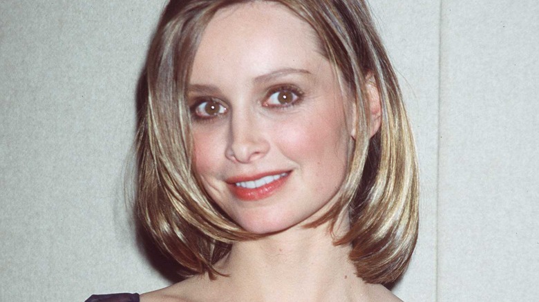 Calista Flockhart smiles on the carpet