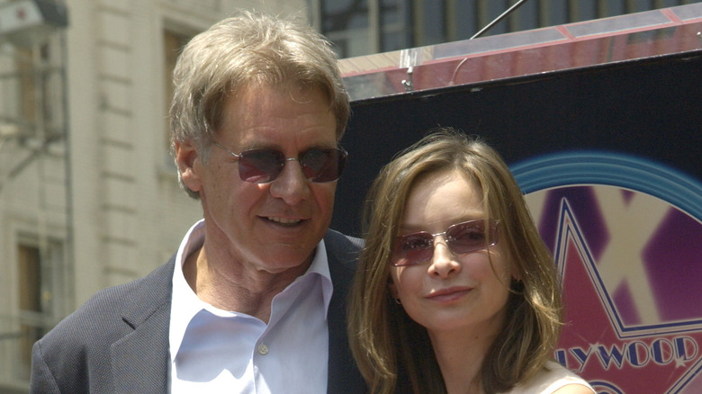 Harrison Ford and Calista Flockhart smiling 