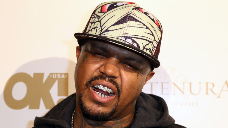 DJ Paul squinting his eyes