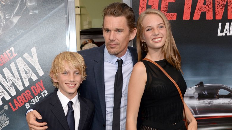 Ethan Hawke and his family