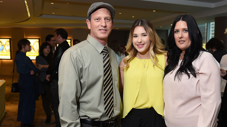 Ron Blanchard with his wife and daughter