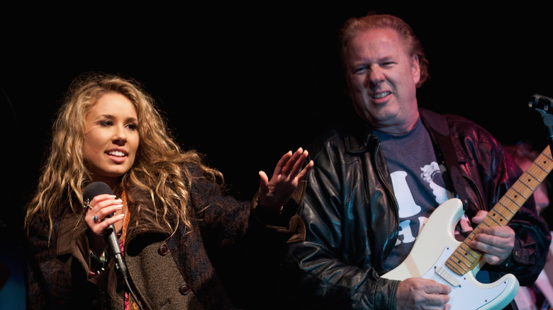 Haley and Harry Reinhart, performing onstage