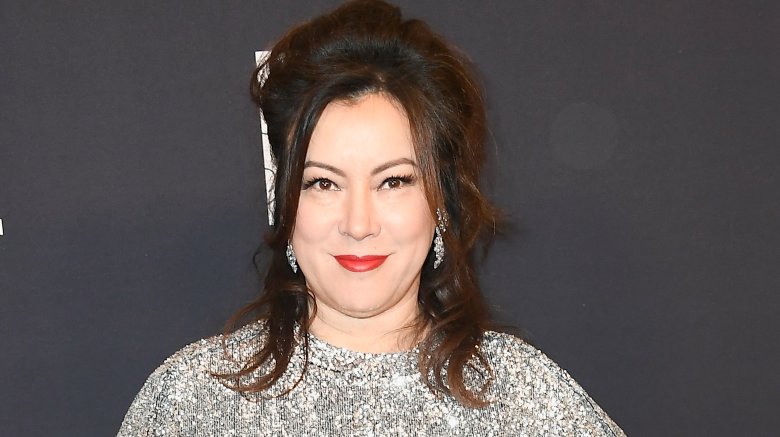 jennifer tilly in sparkling silver outfit