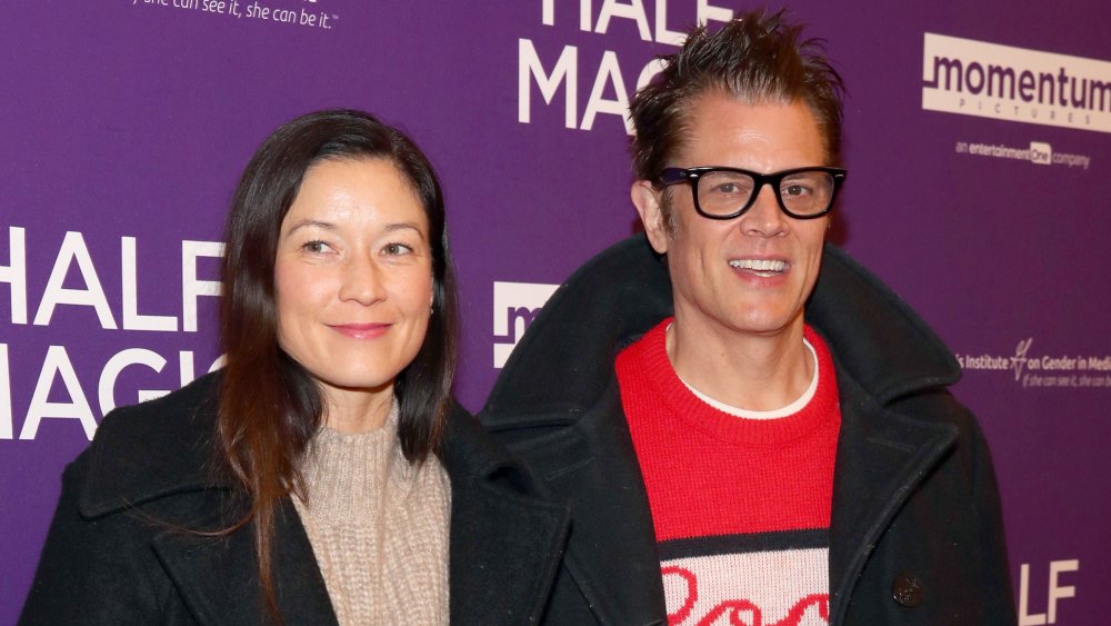 Naomi Nelson and Johnny Knoxville at Half Magic premiere