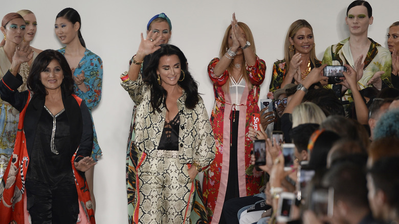 Shahida Clayton and Kyle Richards at New York Fashion Week