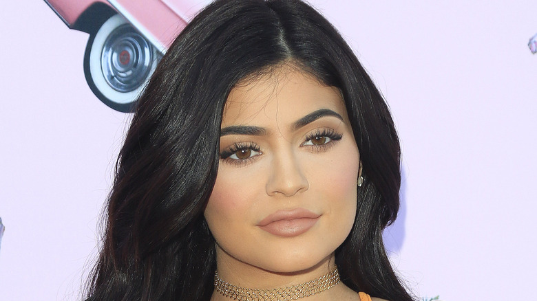 Kylie Jenner with a serous expression