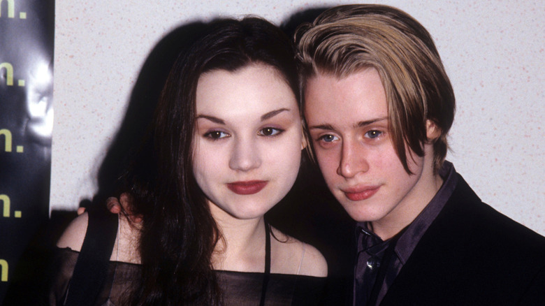 Rachel Miner and Macaulay Culkin wearing black at Rachel Miner and Macaulay Culkin at the premiere of 