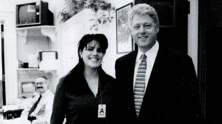 Monica Lewinsky and Bill Clinton at the White House