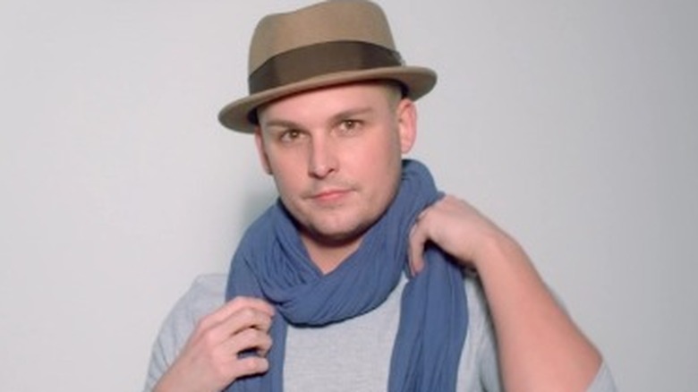 Nick Prugo wearing hat and scarf 