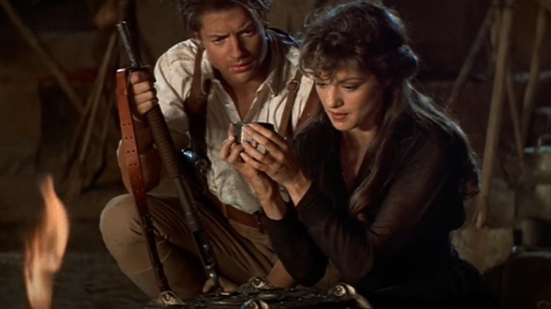 Brendan Fraser and Rachel Weisz in The Mummy