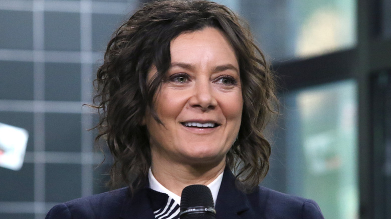 Sara Gilbert on stage