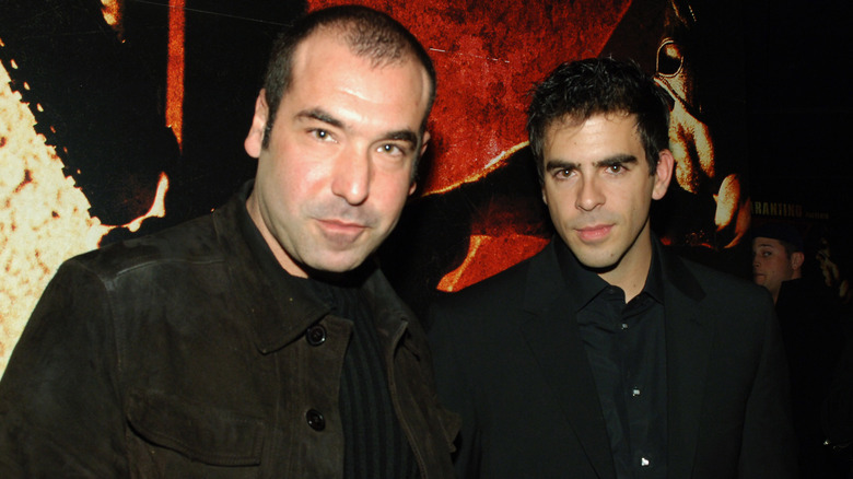 Rick Hoffman and Eli Roth posing