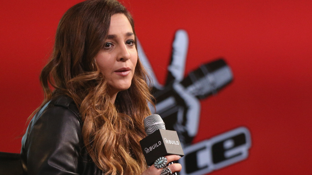 Alisan Porter promoting The Voice