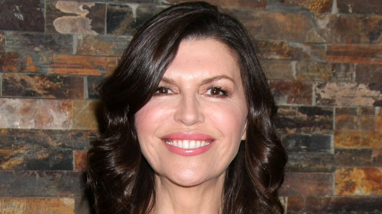 Finola Hughes smiling